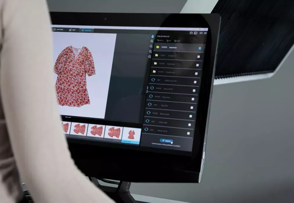Finalização e publicação de fotos de roupas em flat lay no software