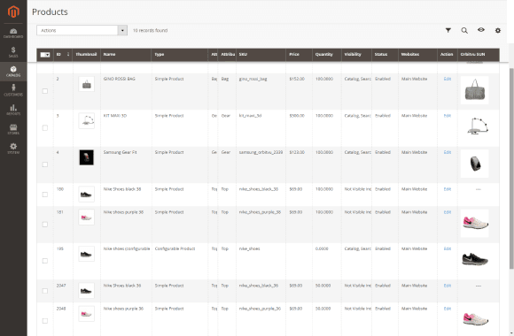 Lista de itens