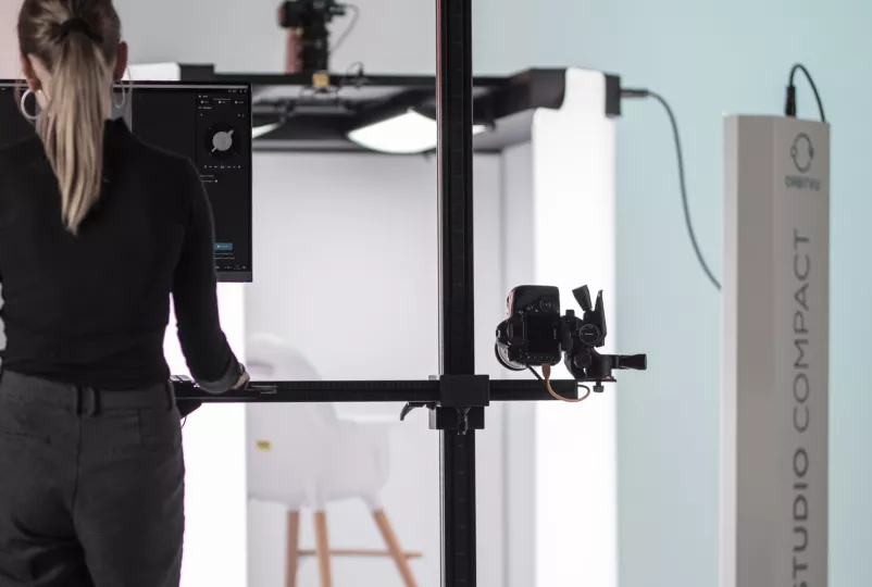 Posicionamento da câmera no Alphastudio Compact