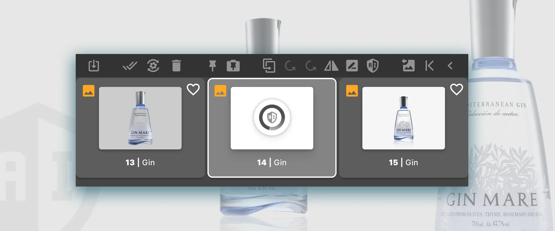 O AI Masking da Orbitvu removendo o fundo de uma foto de produto automaticamente
